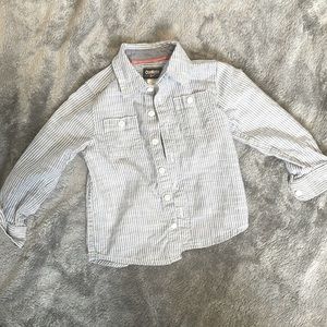 Blue and white striped button down 3T